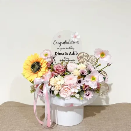Bloom Box Akrilik Ucapan Wedding Sumur Bandung